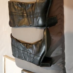 Black High Size 9 Leathe Boot